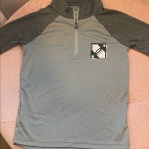 Under Armour Kids Two-Tone Gray Quarter-Zip long Sleeve